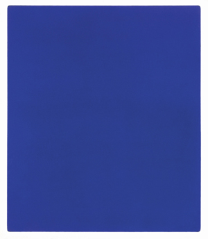 Untitled blue monochrome, (IKB 79) 1959 Paint on canvas on plywood 1397 x 1197 x 32 mm ©Yves Klein, ADAGP, Paris and DACS, London 2016